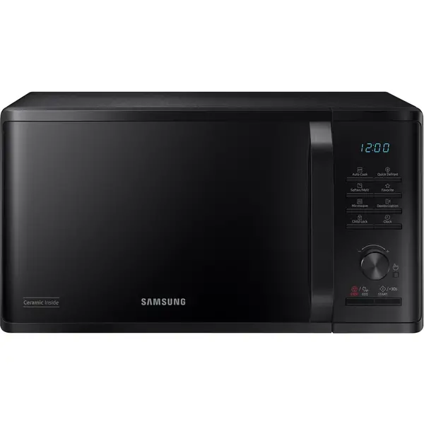 Cuptor cu microunde Samsung MS23K3515AK/OL, 23 l, 800 W, Digital, Auto cook, Quick Defrost, Interior ceramic, Child lock, Negru