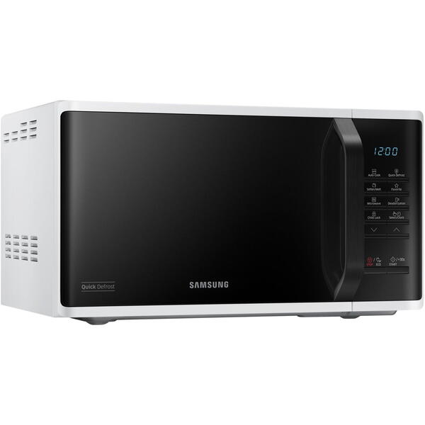 Cuptor cu microunde Samsung MS23K3513AW/OL, 23 l, 800 W, Auto cook, Quick Defrost, Control touch, Interior ceramic, Child lock, Alb