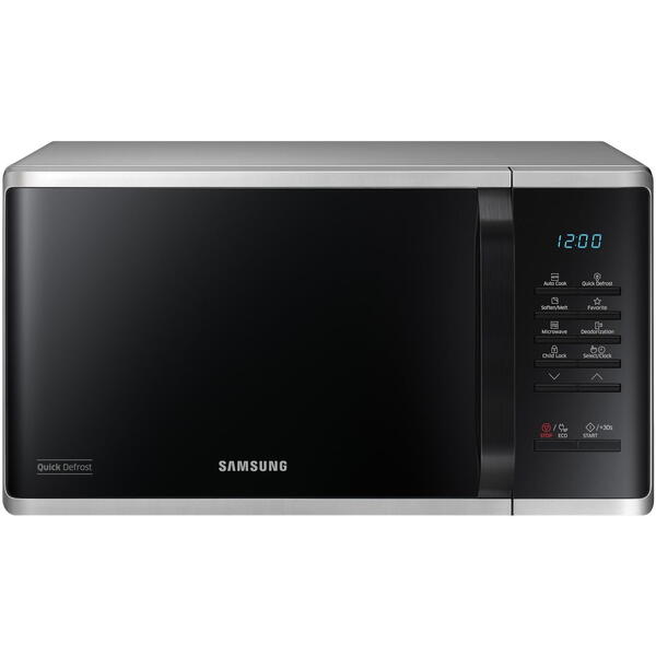 Cuptor cu microunde Samsung MS23K3513AS, 800W, 23 L, EcoMode, Control tactil, Argintiu