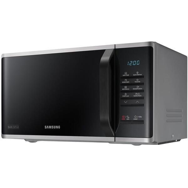 Cuptor cu microunde Samsung MS23K3513AS, 800W, 23 L, EcoMode, Control tactil, Argintiu