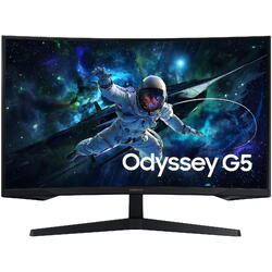 Odyssey G5 G55C LS27CG552EUXEN 27 inch QHD VA 1 ms 165 Hz HDR, Curbat, Negru