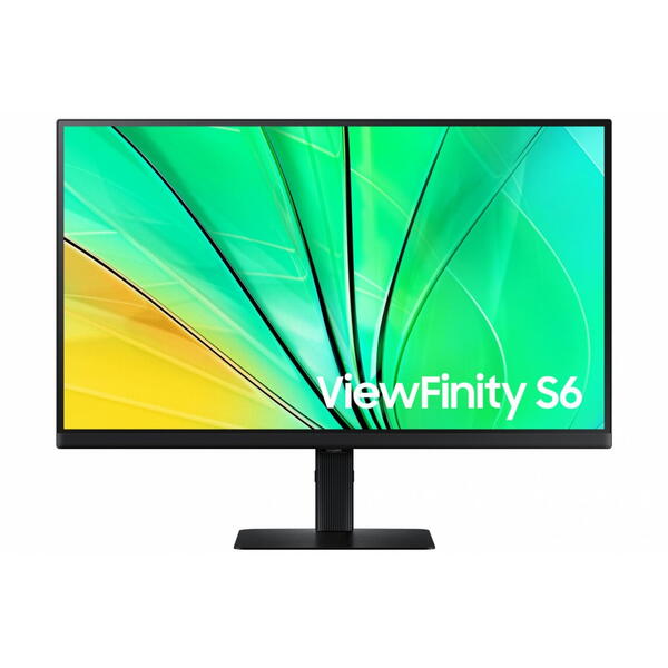 Monitor LED Samsung ViewFinity S6 LS24D600UAUXEN 24 inch QHD IPS 5 ms 100 Hz USB-C HDR Negru