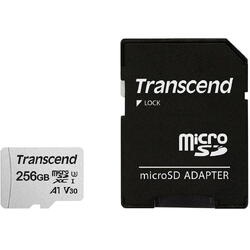 microSDXC 300S 256GB, Class 10, UHS-I U3, V30, A1 + Adaptor SD