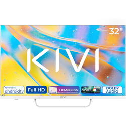 Televizor LED KIVI Smart TV Android 32F760QW Seria F760QW 80cm Full HD Alb