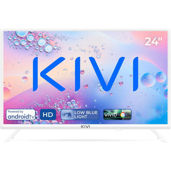 Televizor LED KIVI Smart TV Android 24H760QW Seria H760QW 61cm HD Ready Alb