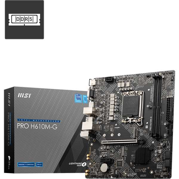 Placa de baza MSI PRO H610M-G DDR5 Socket 1700