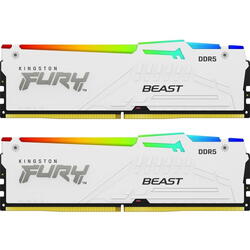 FURY Beast RGB White 32GB DDR5 6000MHz CL30 Dual Channel Kit