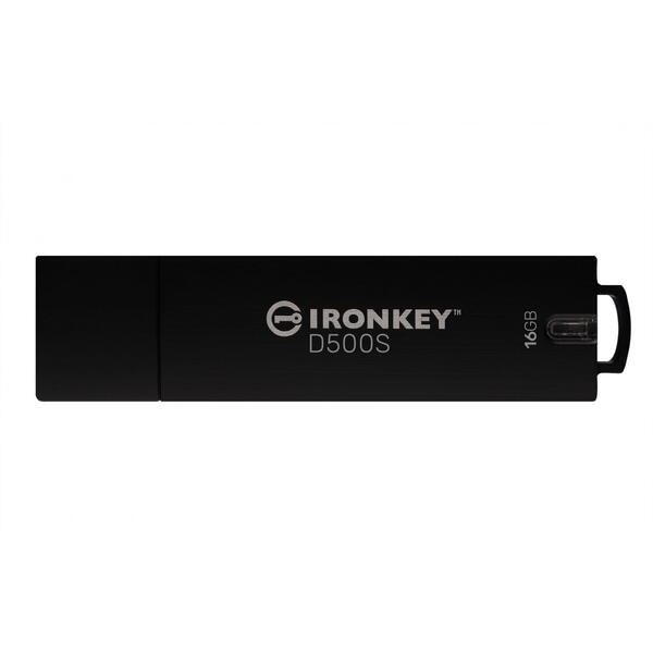 Memorie USB Kingston IRONKEY D500S, 16GB, USB 3.2, Black