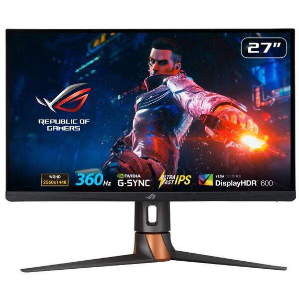 Monitor Gaming Asus ROG Swift PG27AQN 27 inch QHD IPS 1 ms 360 Hz HDR Negru