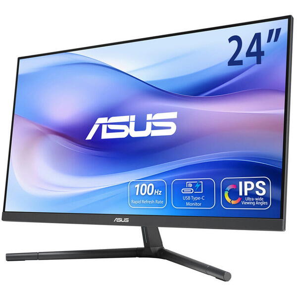 Monitor LED Asus VU249CFE-B 23.8 inch FHD IPS 1 ms 100 Hz USB-C Negru