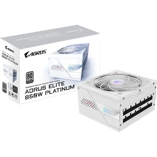 Sursa Gigabyte AORUS ELITE P850W ICE, 80+ Platinum, 850W White