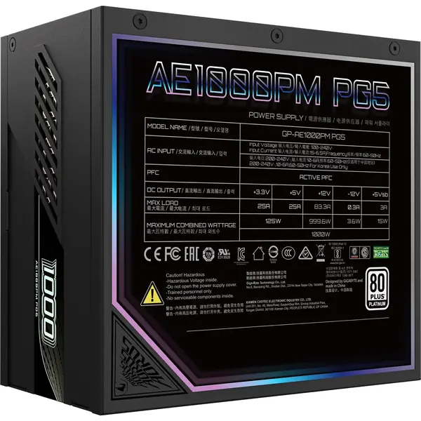 Sursa Gigabyte AORUS Elite Platinum P1000W, 80+ Platinum, 1000W