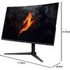 Monitor Gaming Acer XZ322QUV3 ZeroFrame Curbat 31.5 inch QHD VA 1 ms 180 Hz HDR Negru