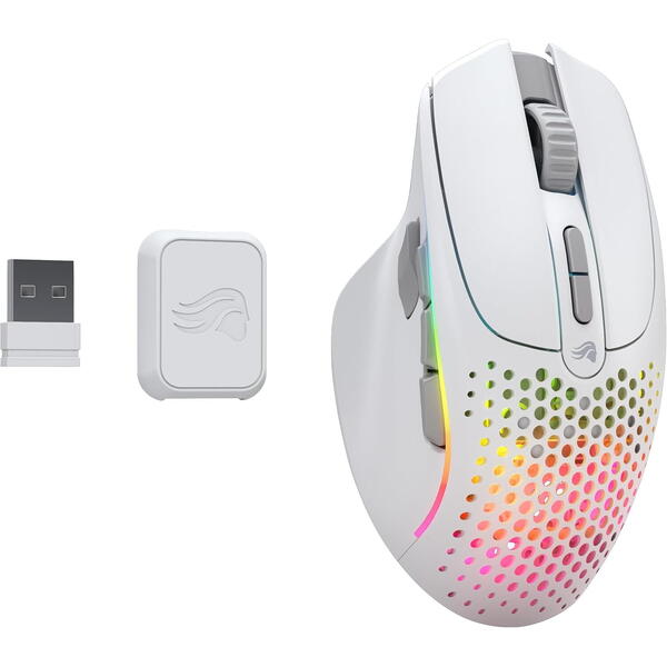 Mouse gaming Glorious I2 Wireless 1K Polling, 26000 DPI White