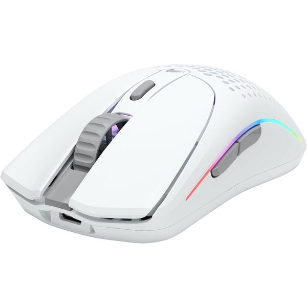 Mouse gaming Glorious O 2 Wireless, 26000 DPI RGB White