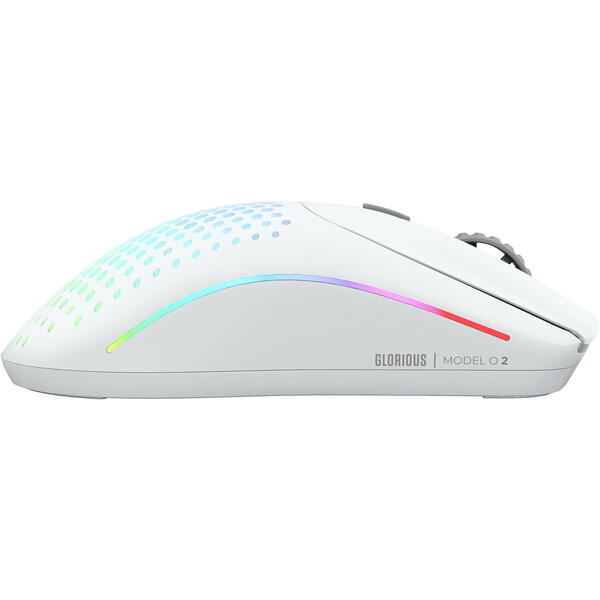 Mouse gaming Glorious O 2 Wireless, 26000 DPI RGB White