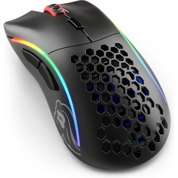 Mouse gaming Glorious Model D, Wireless, RGB, 19000 DPI, Negru Mat