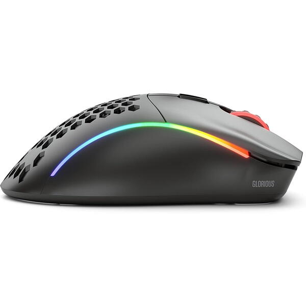 Mouse gaming Glorious Model D, Wireless, RGB, 19000 DPI, Negru Mat