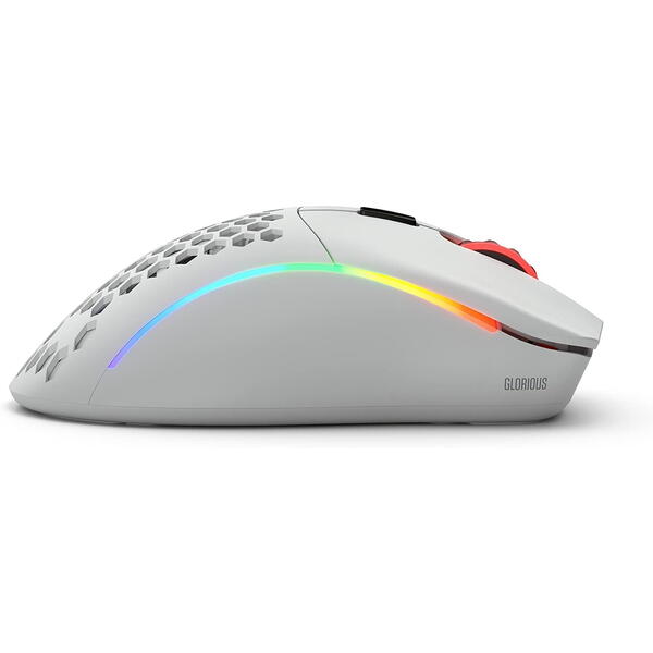 Mouse gaming Glorious Model D, Wireless, RGB, 19000 DPI, Alb Mat