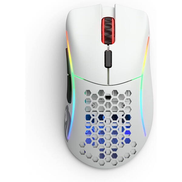 Mouse gaming Glorious Model D, Wireless, RGB, 19000 DPI, Alb Mat