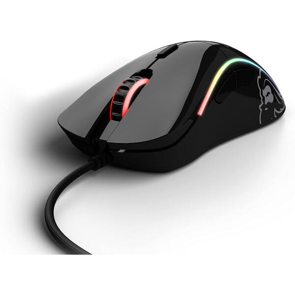 Mouse gaming Glorious Model D Minus, RGB, 12000 DPI, Negru Lucios