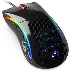 Mouse gaming Glorious Model D Minus, RGB, 12000 DPI, Negru Lucios