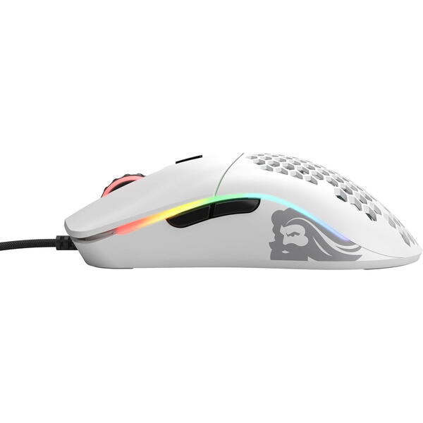 Mouse gaming Glorious Model O, RGB, 12000 DPI, Alb Mat