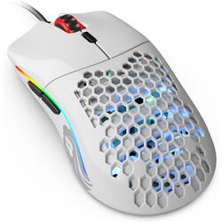 Mouse gaming Glorious Model O Minus, 12000 DPI, RGB, Alb Mat