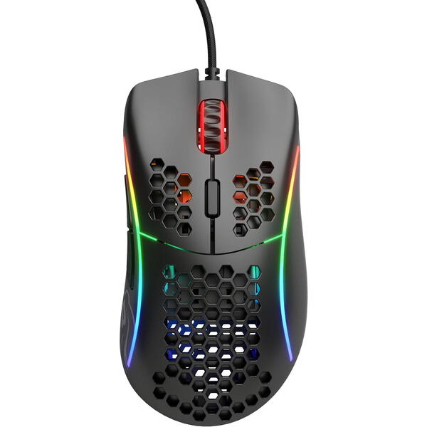 Mouse gaming Glorious Model D, RGB, 12000 DPI, USB, Negru mat