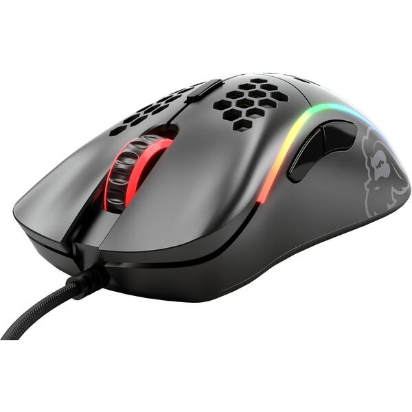 Mouse gaming Glorious Model D, RGB, 12000 DPI, USB, Negru mat