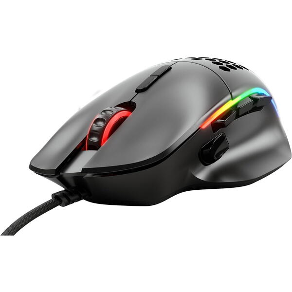 Mouse gaming Glorious Model I, RGB, 19000 DPI, USB, Negru mat