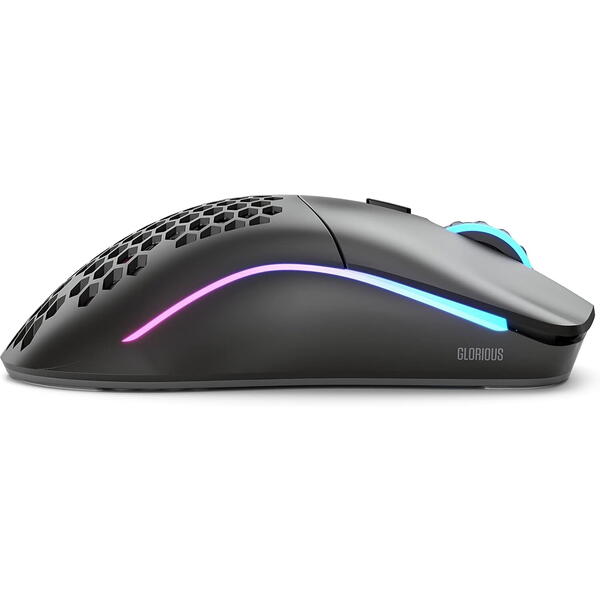 Mouse gaming Glorious Model O Wireless, RGB, 19000 DPI, Negru mat