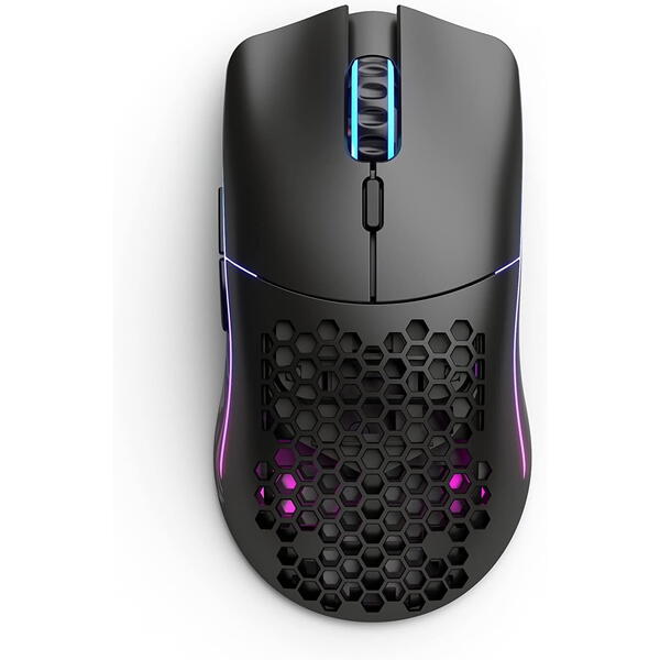 Mouse gaming Glorious Model O Wireless, RGB, 19000 DPI, Negru mat