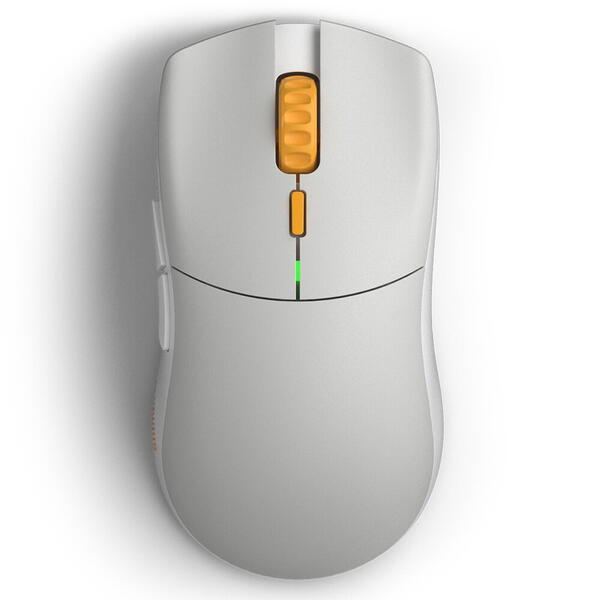 Mouse gaming Glorious One PRO Wireless - Genos - Forge, Gri Mat/Galben