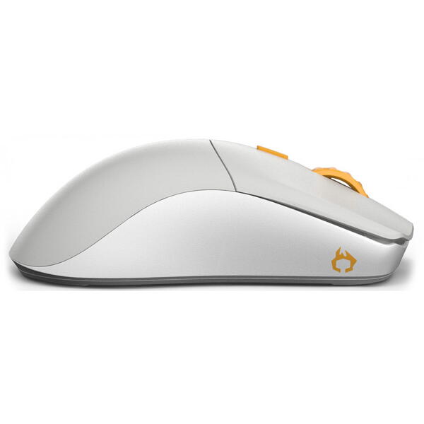 Mouse gaming Glorious One PRO Wireless - Genos - Forge, Gri Mat/Galben