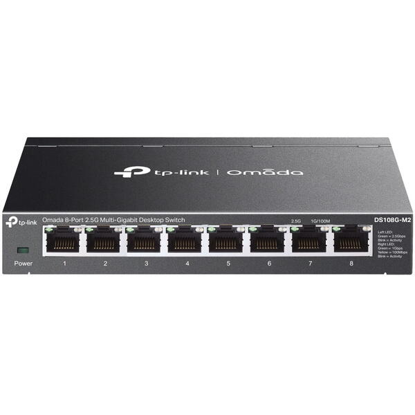 Switch TP-LINK DS108G-M2 Omada, 8 porturi 2.5 Gigabit