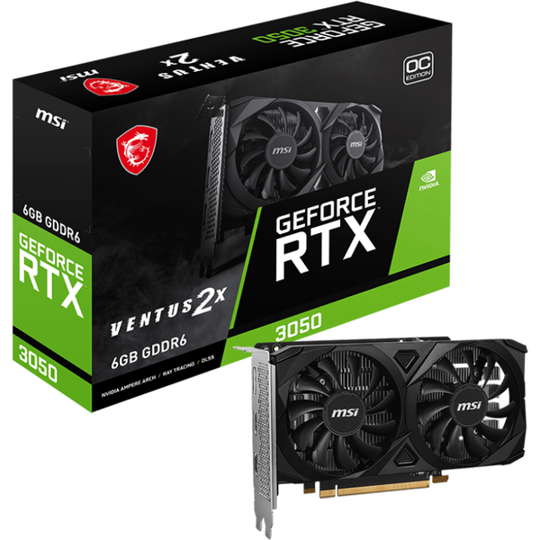 Placa video MSI GeForce RTX 3050 VENTUS 2X E OC 6GB GDDR6 96-bit