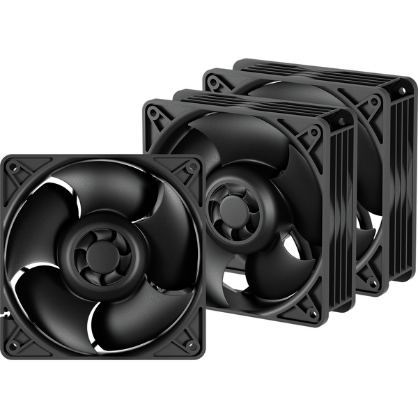 Ventilator PC Arctic S12038-8K, 120mm PWM, Negru Set 3 bucati