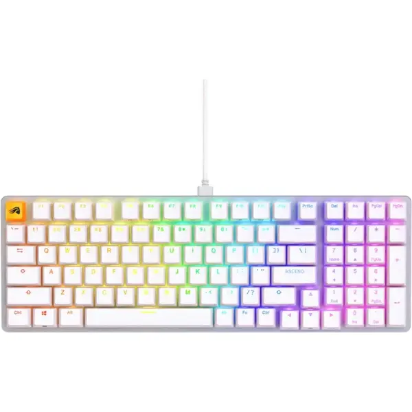 Tastatura gaming Glorious Mecanica GMMK 2 Full RGB Fox Linear Switch White