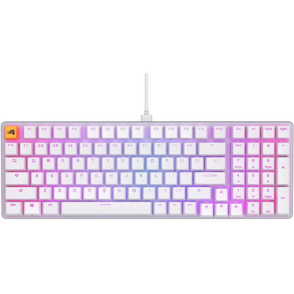 Tastatura gaming Glorious Mecanica GMMK 2 Full RGB Fox Linear Switch White