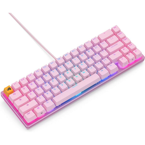 Tastatura gaming Glorious Mecanica GMMK 2 Compact RGB Fox Linear Switch Pink