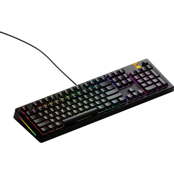 Tastatura gaming Glorious Mecanica GMMK 3 100% Prebuilt RGB Fox Linear Switch Black