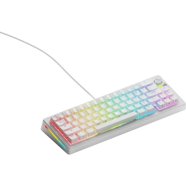 Tastatura gaming Glorious Mecanica GMMK 3 White RGB 65% Prebuilt, Fox MX Switch