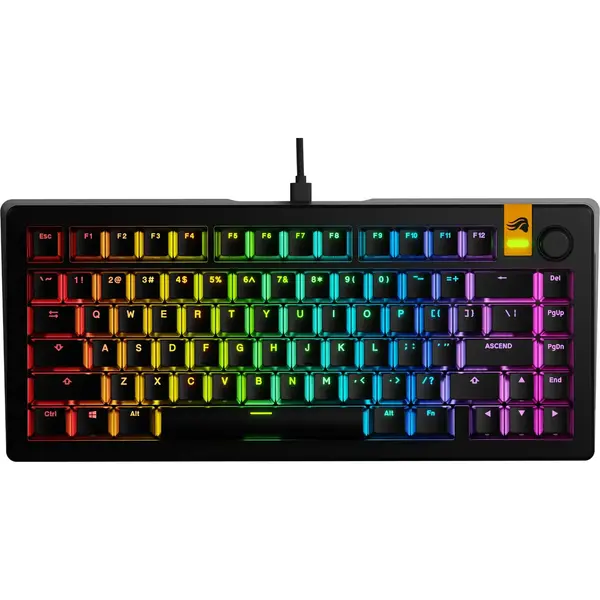 Tastatura gaming Glorious Mecanica GMMK 3 HE RGB 100% Prebuilt, Fox HE Switch, Black