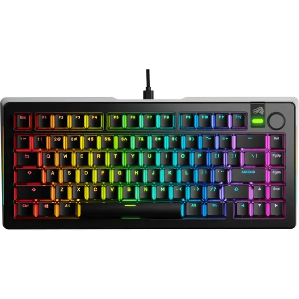 Tastatura gaming Glorious Mecanica GMMK 3 PRO RGB 75% Prebuilt, Fox MX Switch, Negru