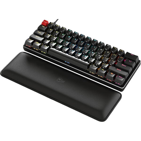 Suport ergonomic pentru tastatura Glorious Stealth, Slim - Compact, 17mm, Negru