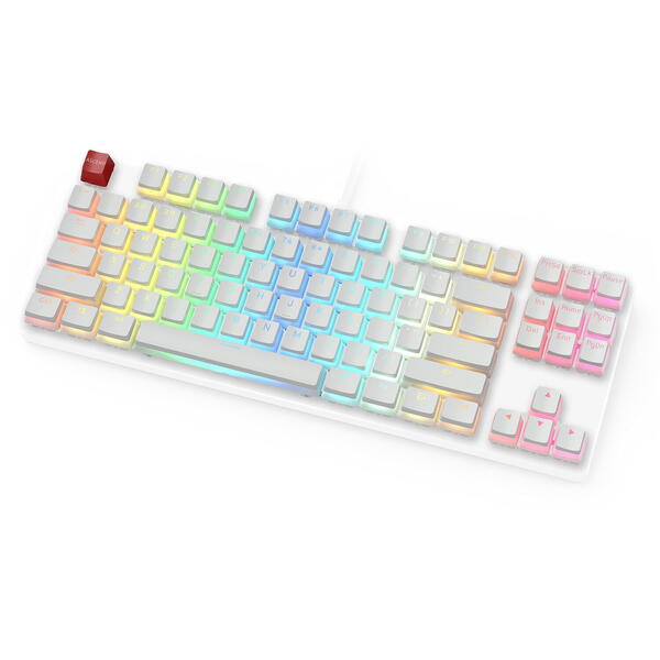 Glorious Set 105 taste Aura Keycaps US-Layout, alb