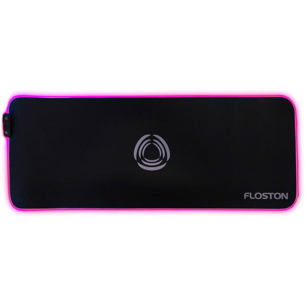 Mouse Pad Floston Rainbow RGB, Black