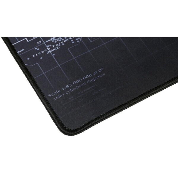 Mouse Pad Floston World XL, Black-Grey