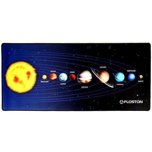 Mouse Pad Floston SOLAR SYSTEM, 90 x 40cm, Negru